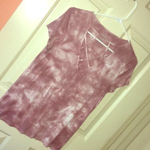 American eagle tie die top